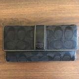 Coach Bags | Black Monogram Coach Wallet | Color: Black | Size: Os