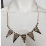 Anthropologie Jewelry | Boho Pyramid Arrow Bib Anthropologie Gold Necklace | Color: Gold | Size: Os