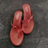 Coach Shoes | Kitten Keel Flip Flops | Color: Red | Size: 6.5