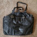 Coach Bags | Coach Black Leather Tote Bag Euc | Color: Black | Size: Os