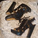 Coach Shoes | Coach Leather High Heels | Color: Black | Size: 7.5