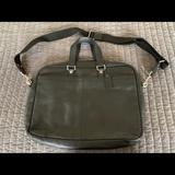Coach Bags | Coach Black Leather Briefcase | Color: Black | Size: Os