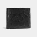 Coach Bags | New Coach Signature Leather Compact Id Wallet | Color: Black | Size: Os