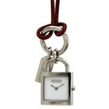 Coach Jewelry | Carly Pendant Watch By Coach | Color: Silver/White | Size: Os
