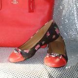 Coach Shoes | Coach Leila Q9085 Womens Floral Designer Flats | Color: Brown/Pink | Size: 7