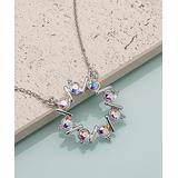 callura Women's Necklaces AB - Aurora Borealis Crystal & Silvertone Circular Pendant Necklace