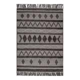nuLOOM High-Low Durden Geometric Wool Rug, Grey, 5X8 Ft