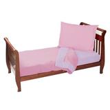 Harriet Bee Dehaven Solid Reversible 4 Piece Toddler Bedding Set Cotton Blend | Wayfair 501td pink/lav