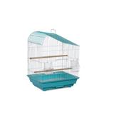 Tucker Murphy Pet™ Borton 18.5" Pointed Table Top Bird Cage w/ Perch Plastic/Steel in Blue, Size 18.5 H x 11.0 W x 14.0 D in | Wayfair