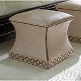 Lexington Carlyle 22" Genuine Leather Square Standard Ottoman in Brown, Size 20.5 H x 22.0 W x 22.0 D in | Wayfair 01-1844-25-LL-40