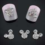 Disney Accessories | 3d Mickey Mouse Crystal Rhinestone Nail Art Decals | Color: Silver | Size: Os