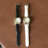 Coach Accessories | 2 Coach Boyfriend Style Leather Band Watches | Color: Black/White | Size: Os