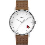 Timex Louisville Cardinals Bright Whites Tribute Collection Watch