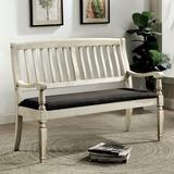 Ophelia & Co. Ilkley Love Seat Bench Solid + Manufactured Wood/Wood/Manufactured Wood/Fabric in Black/Brown/Gray, Size 41.0 H x 50.0 W x 23.5 D in