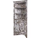 Loon Peak® Chastain Corner China Cabinet Wood in Brown/Gray/Green, Size 71.0 H x 35.0 W x 13.0 D in | Wayfair 621CF3794D07467CB25461954BAC7A5A