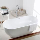 Decoraport Seamless 60" x 29" Freestanding Soaking Acrylic Bathtub Acrylic in White, Size 23.0 H x 60.0 W in | Wayfair DK-PW-11572