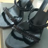 Gucci Shoes | Authentic Gucci Sandals With Two Ruffle Straps | Color: Black | Size: 8