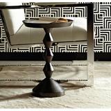 Bernhardt Mirabelle Tray Top Pedestal End Table Aluminum in Black/Gray, Size 20.25 H x 14.25 W x 14.25 D in | Wayfair 375162