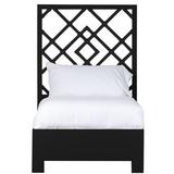 David Francis Furniture Darien Low Profile Standard Bed Wood in Black/Brown, Size 64.0 H x 42.0 W x 80.0 D in | Wayfair B4505BED-T-S129