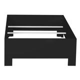David Francis Furniture Infinity Low Profile Standard Bed Wood/Wicker/Rattan in Black, Size 66.0 H x 41.5 W x 78.5 D in | Wayfair B5085BED-T-S129