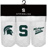Newborn & Infant Strideline White Michigan State Spartans Three-Pack Booties