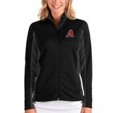 Women's Antigua Black/Charcoal Arizona Diamondbacks Passage Full-Zip Jacket
