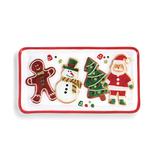 DEMDACO Serving Platters - White & Red Christmas Cookies Platter