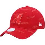 Women's New Era Scarlet Nebraska Huskers Worded 9TWENTY Adjustable Hat