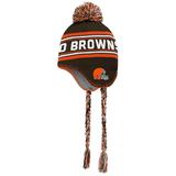 Preschool Brown/Orange Cleveland Browns Jacquard Tassel Knit Hat with Pom