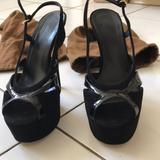 Gucci Shoes | Gucci Platform Heel Sandals | Color: Black | Size: 7