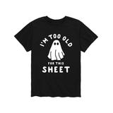 Instant Message Mens Men's Tee Shirts BLACK - Black 'I'm Too Old for this Sheet' Ghost Tee - Men