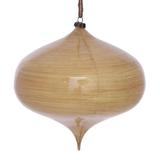 Vickerman 623190 - 6" Tan Wood Grain Onion Christmas Tree Ornament (2 pack) (MC198990)