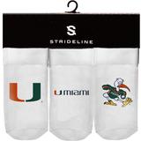 Newborn & Infant Strideline White Miami Hurricanes Three-Pack Booties