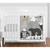 Sweet Jojo Designs Woodland Friends 4 Piece Crib Bedding Set Polyester in Brown/Gray/White | Wayfair WoodlandFriends-Crib-4