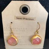Anthropologie Jewelry | Anthropologie Pink Drop Earrings | Color: Gold/Pink | Size: Os