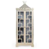 Chelsea House Palm Beach Curio Cabinet Wood in Brown/Gray, Size 86.8 H x 34.0 W x 18.3 D in | Wayfair 384484