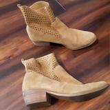 American Eagle Outfitters Shoes | Aeo Tan Suede Boots | Color: Tan | Size: 9
