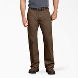 Dickies Men's Relaxed Fit Straight Leg Duck Carpenter Pants - Rinsed Timber Brown Size 34 30 (DU250)