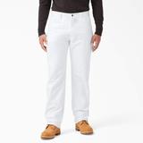 Dickies Men's Relaxed Fit Straight Leg Painter's Pants - White Size 29 30 (1953)