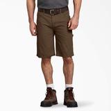 Dickies Men's Relaxed Fit Duck Carpenter Shorts, 11" - Rinsed Timber Brown Size 32 (DX250)