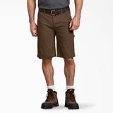 Dickies Men's Relaxed Fit Duck Carpenter Shorts, 11" - Rinsed Timber Brown Size 38 (DX250)