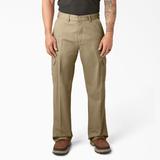 Dickies Men's Loose Fit Straight Leg Cargo Pants - Rinsed Khaki Size 34 X 32 (23214)