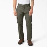 Dickies Men's Flex Regular Fit Straight Leg Cargo Pants - Moss Green Size 32 X 34 (WP595)