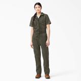 Dickies Women's Flex Cooling Short Sleeve Coveralls - Moss Green Size S (FV332F)