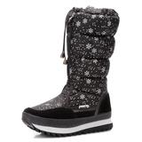 Buffie Women's Cold Weather Boots Black - Black Snowflake Snow Boots - Women
