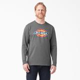 Dickies Men's Long Sleeve Regular Fit Icon Graphic T-Shirt - Stone Gray Size XL (WL45A)