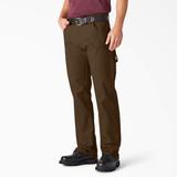 Dickies Men's Relaxed Fit Heavyweight Duck Carpenter Pants - Rinsed Timber Brown Size 42 30 (1939)