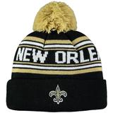 Toddler Black New Orleans Saints Jacquard Cuffed Knit Hat with Pom