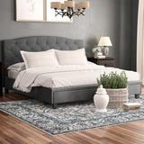 Three Posts™ Krick Tufted Upholstered Low Profile Storage Platform Bed Linen in Blue, Size 43.1 W in | Wayfair CD333EC5C206460286AD6E4AEC3A3154