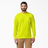 Dickies Men's Heavyweight Neon Long Sleeve Pocket T-Shirt - Bright Yellow Size Lt (WL450N)